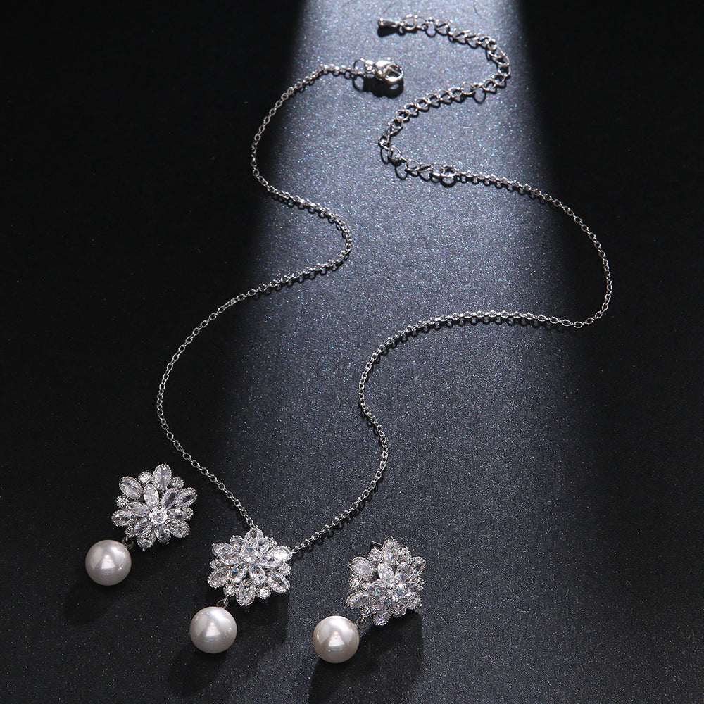 Pearls & flower set