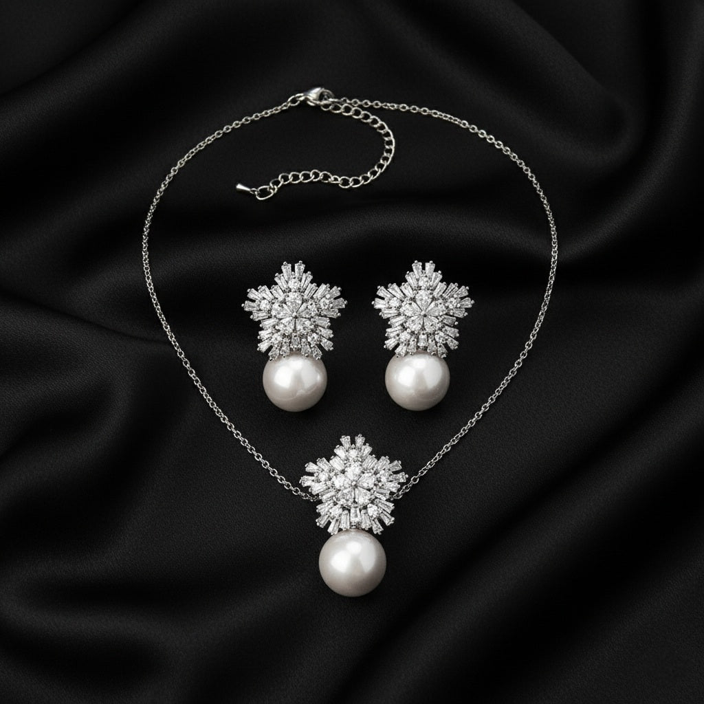 Snowflakes pearls set design