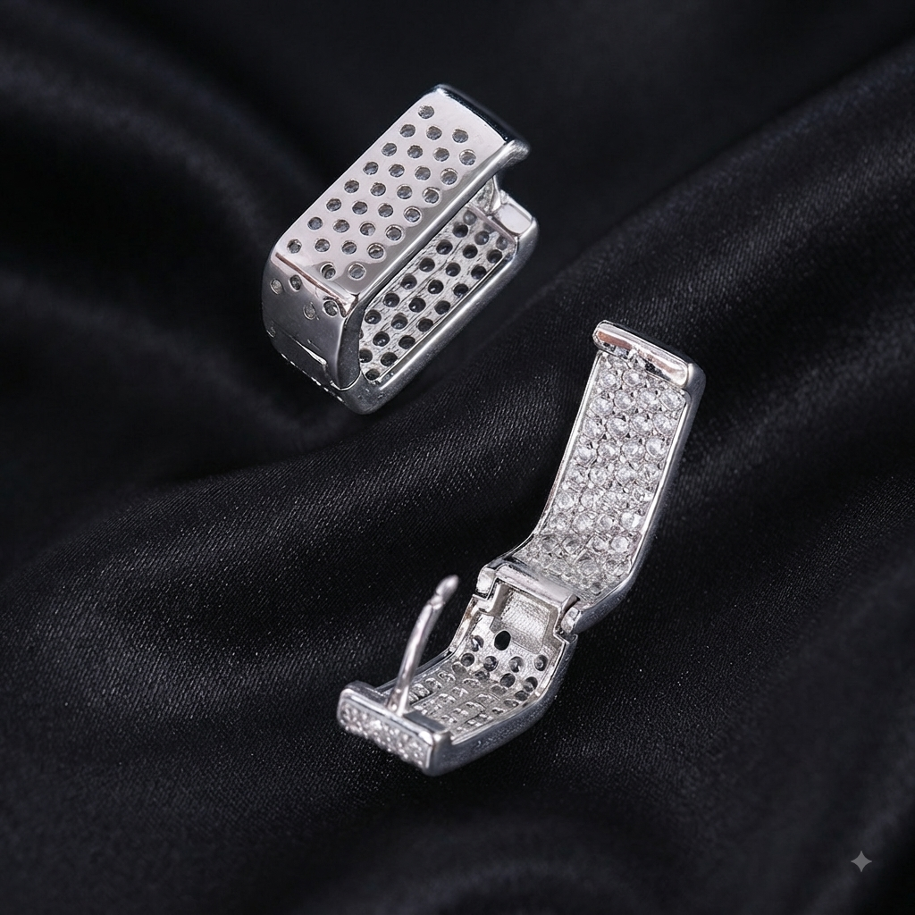 Shiny designed earrings