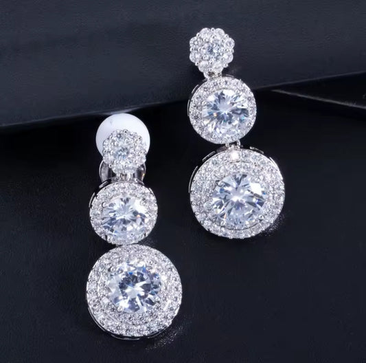 Clip on round earrings