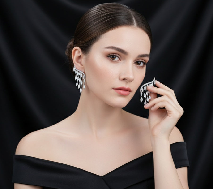 Geometric design earrings