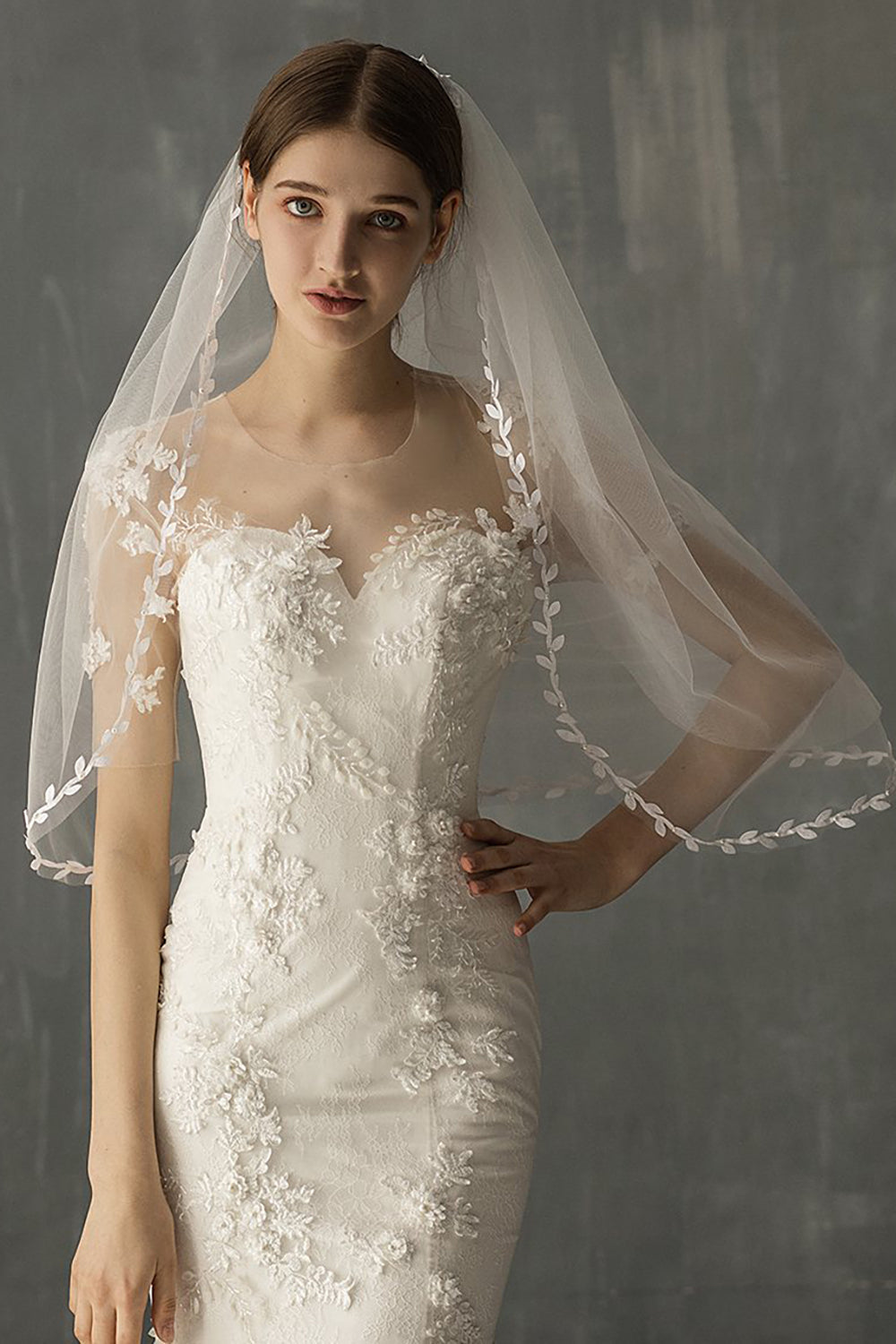 One layer short veil