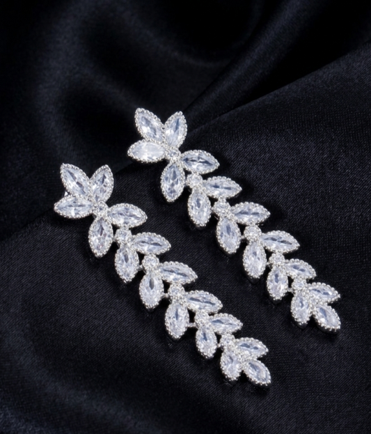 Long leaves earrings