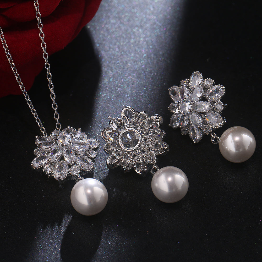 Pearls & flower set