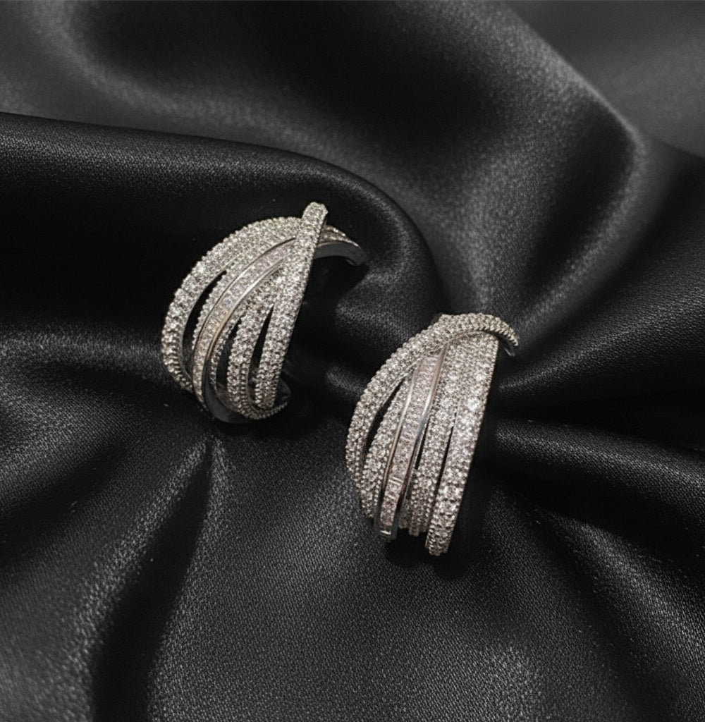 Trendy sparkling earrings