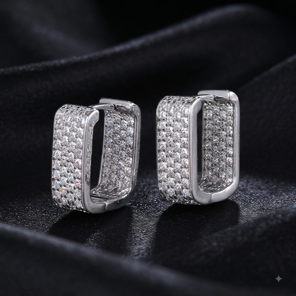 Shiny designed earrings