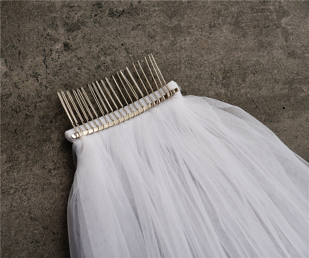One layer short veil