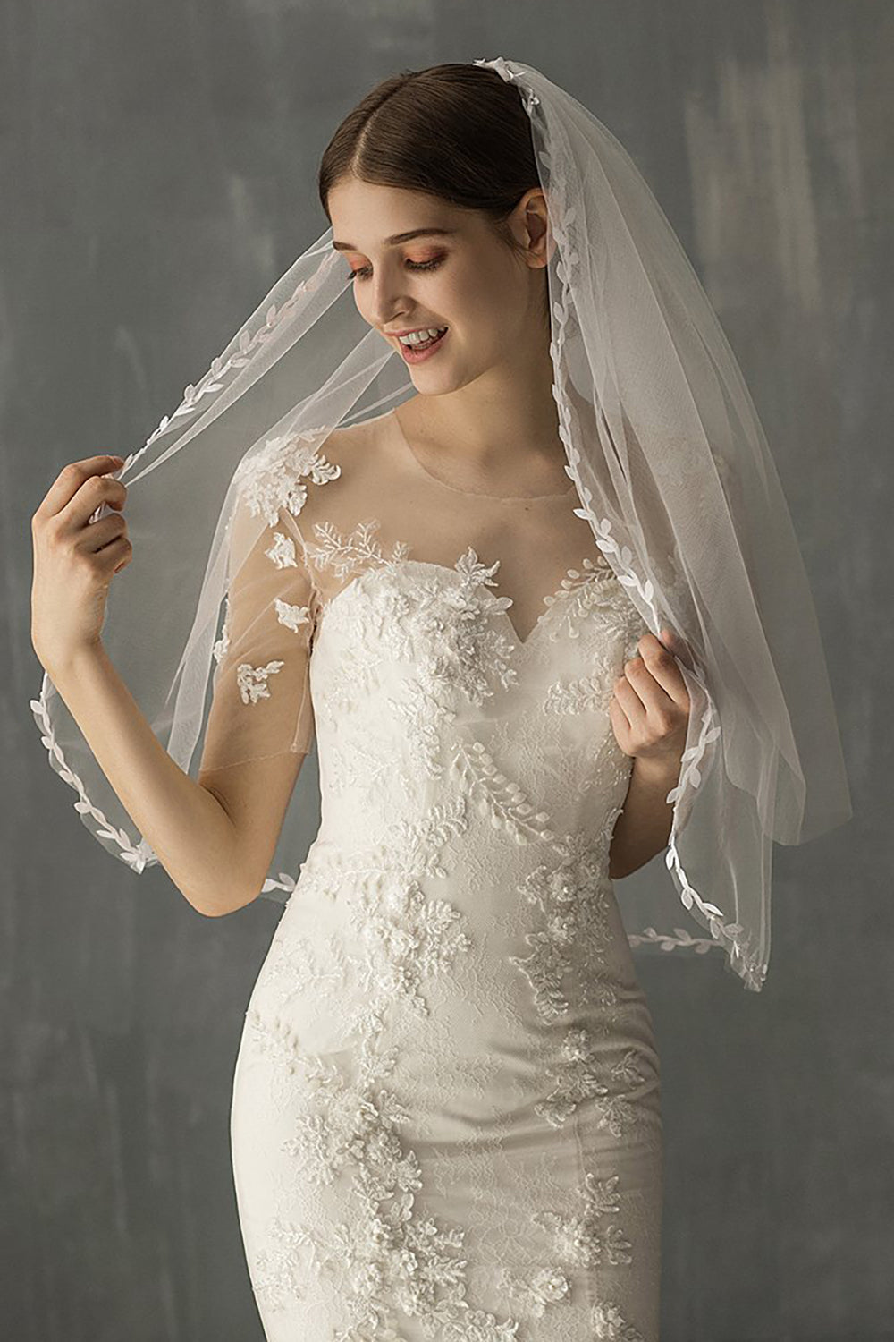 One layer short veil