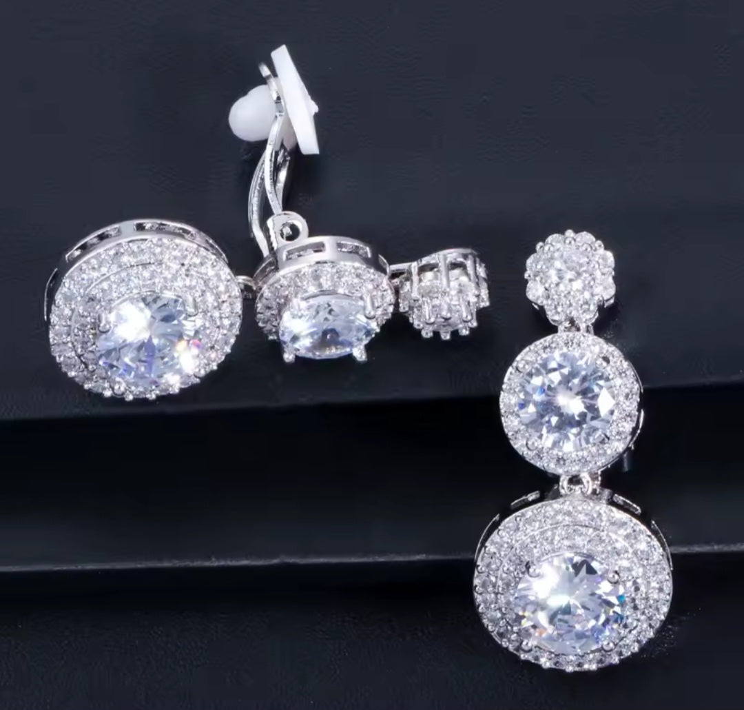 Clip on round earrings