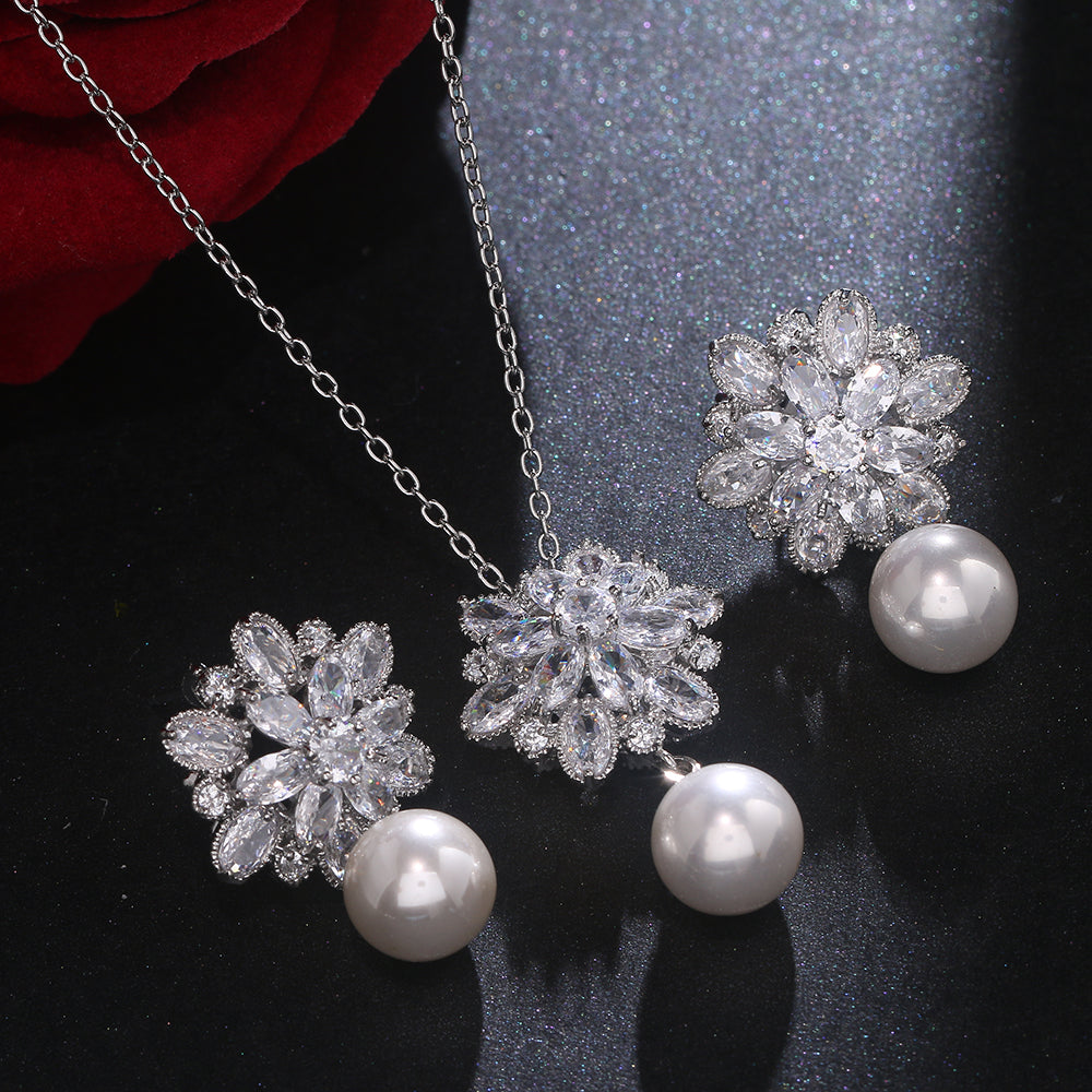 Pearls & flower set