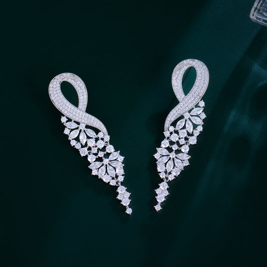 Chunky shiny infinity earrings