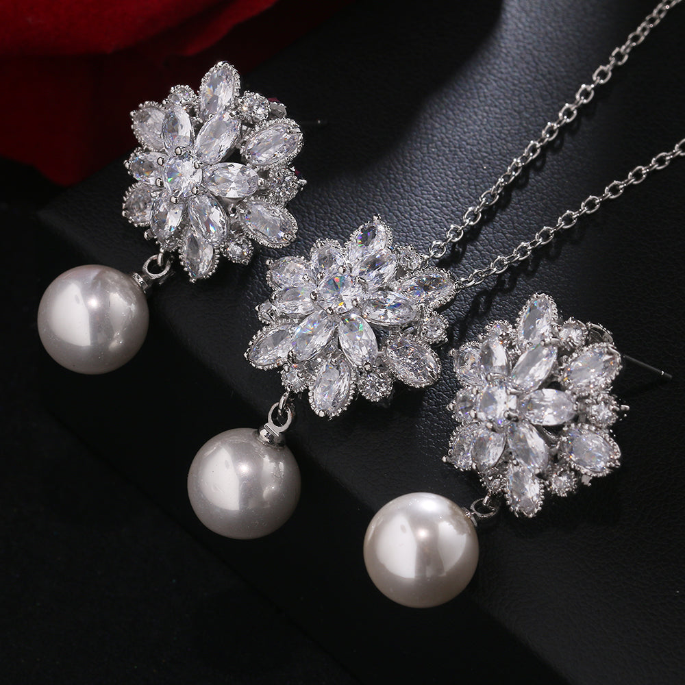 Pearls & flower set