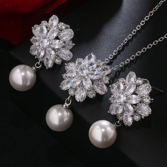 Pearls & flower set