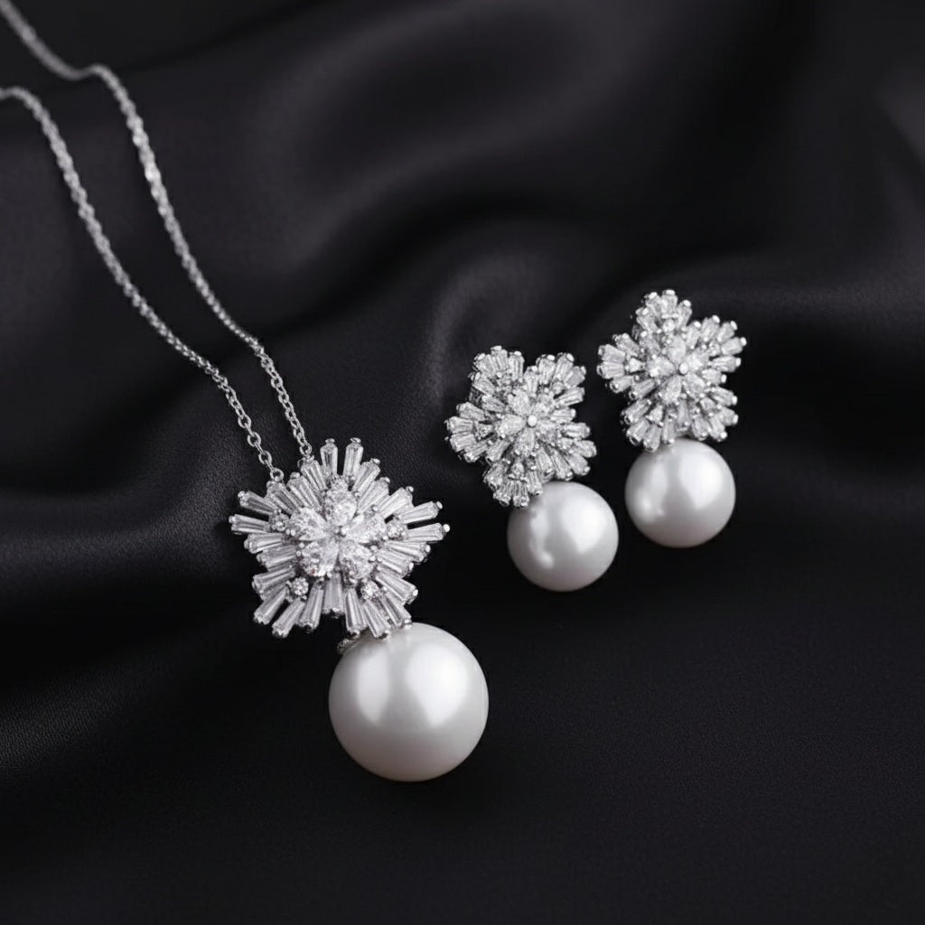 Snowflakes pearls set design