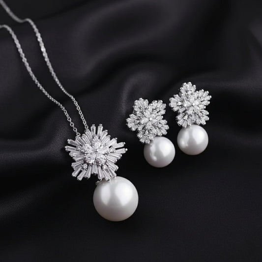 Snowflakes pearls set design