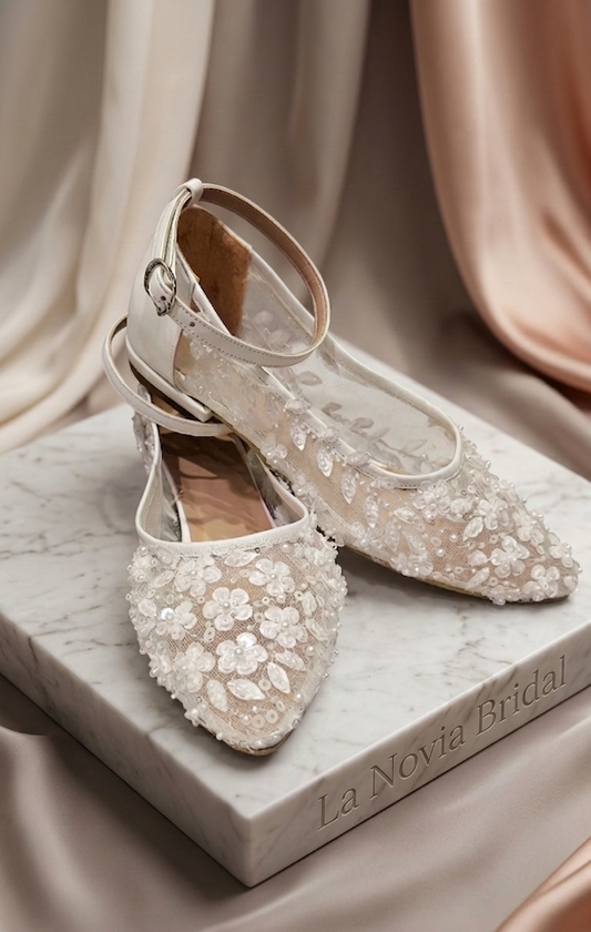 Floral flat shoes
