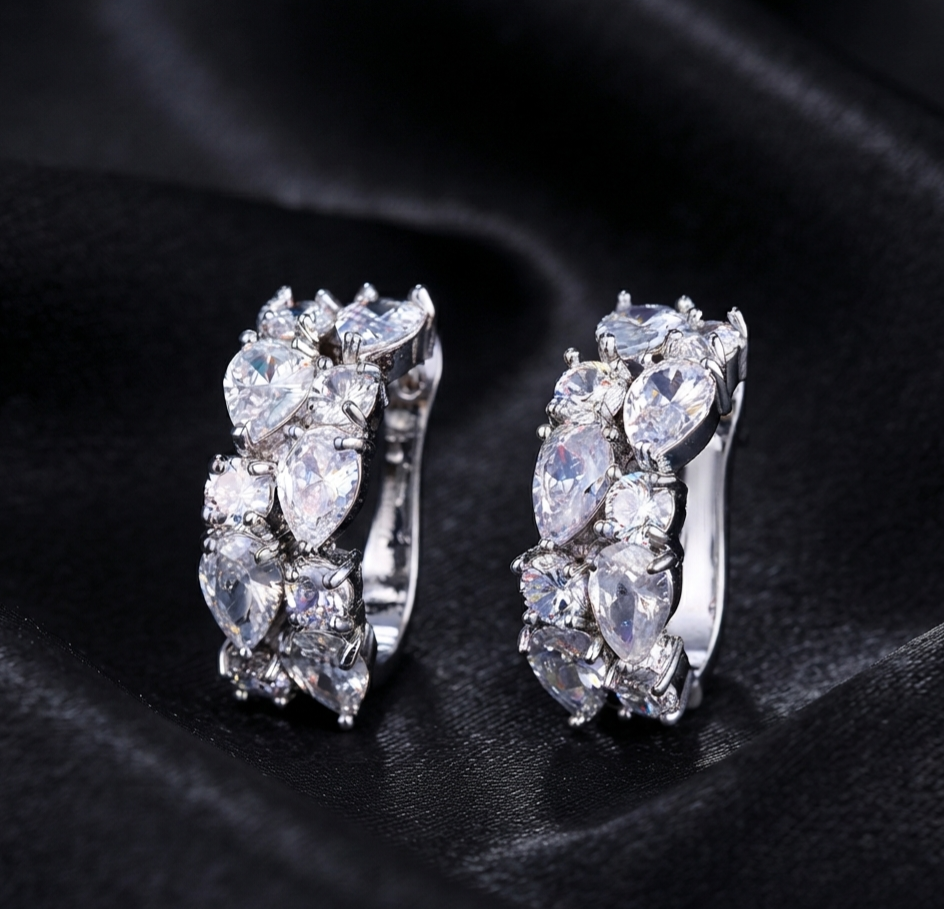Clip on luxury earrings