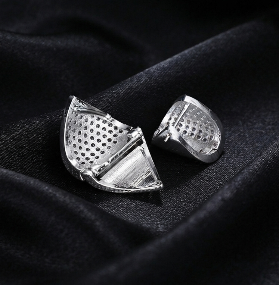 Brilliant triangle clip on earrings