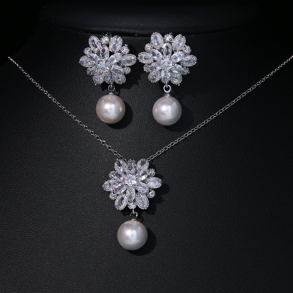 Pearls & flower set